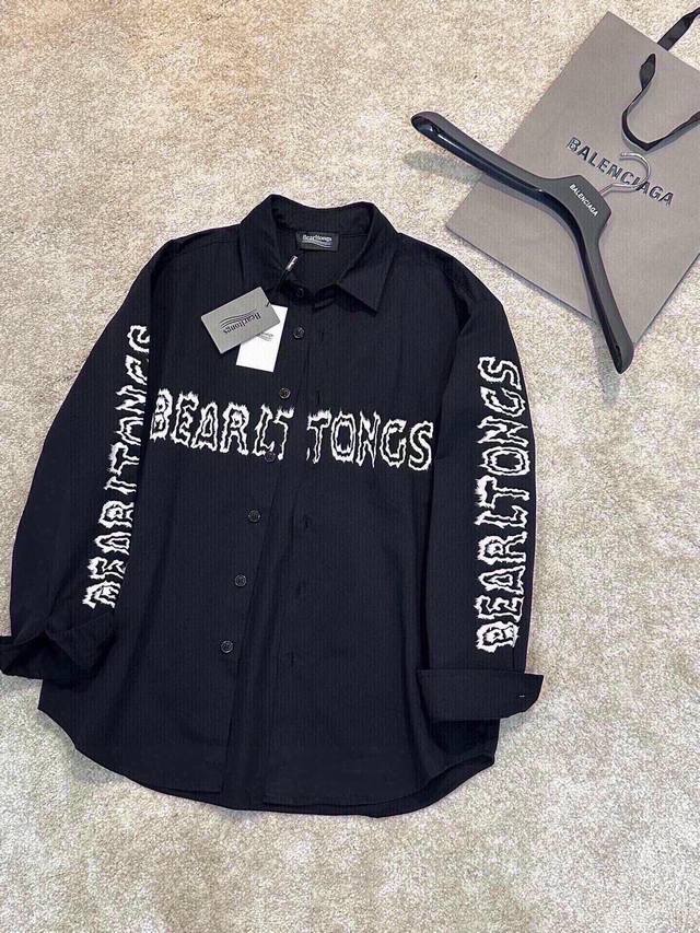 Bearltongs 高定款巴家经典Logo康丽直喷工艺衬衫，经典永不过时低调百搭 日常通勤 正式场所都可穿搭 一件搞定。客供进口优质100%平纹棉质面料 区分