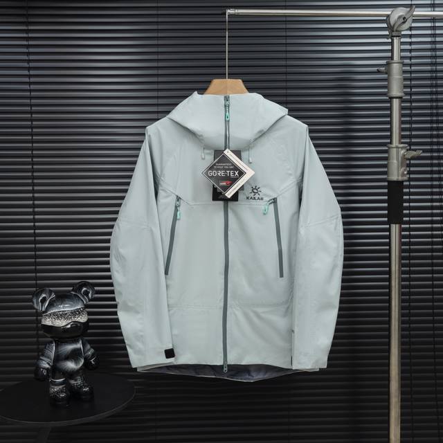 顶级版本 区别通货 款式：凯乐石Kailas Mont-X 系列 运动户外全天候硬壳专业防水防风透气登山冲锋衣外套 颜色：图片色 尺码：S-Xxl 面料：Gor