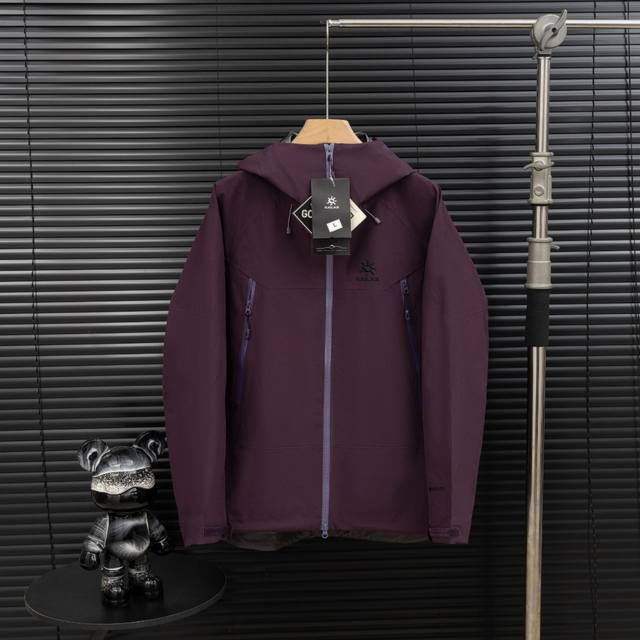 顶级版本 区别通货 款式：凯乐石Kailas Mont-X 系列 运动户外全天候硬壳专业防水防风透气登山冲锋衣外套 颜色：图片色 尺码：S-Xxl 面料：Gor