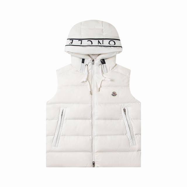 蒙口连帽马甲 2025秋冬新款羽绒服 原版订制五金配件全进口原版定制 欢迎对比 绝对的高品质 采用顶级90白鸭绒 超柔软 充羽量蓬松饱满 超级重工 面料做工杠杠