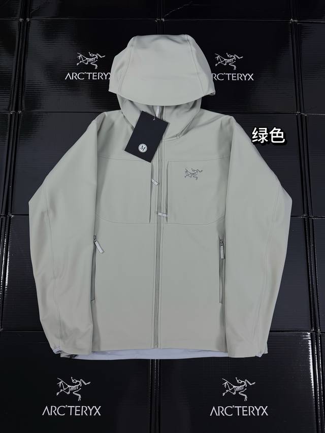 市场最好版本 市场最高版本全压胶始祖鸟Gamma Mx Hoody纯色保暖软壳连帽外套 原版一比一打版！不要拿其他次货来比较！！ -Arcteryx Gamma