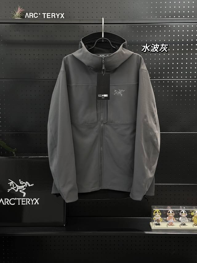 最高版本 市场最高版本全压胶始祖鸟Gamma Mx Hoody纯色保暖软壳连帽外套 原版一比一打版！不要拿其他次货来比较！！ -Arcteryx Gamma M