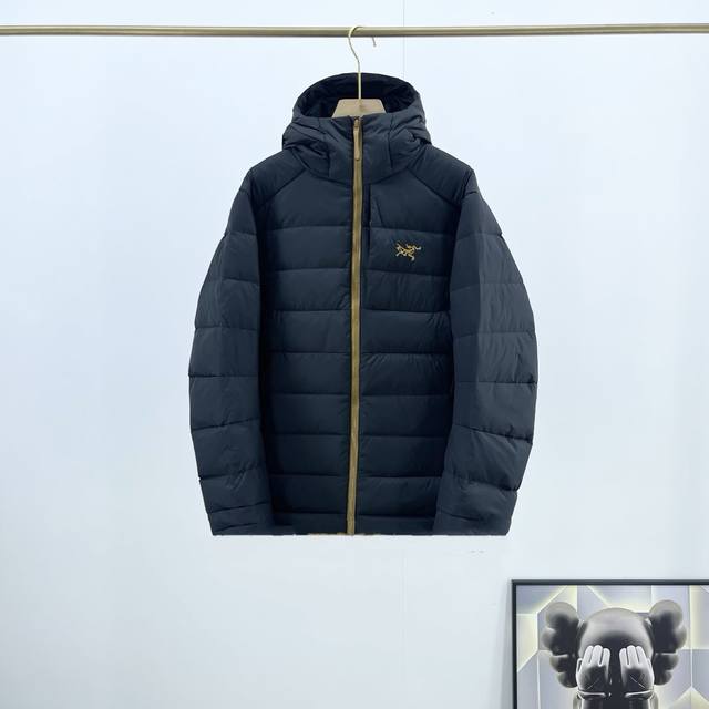 供 控 实拍图 Arcteryx 始祖鸟男女Thorium Hoody 纯色连帽拉链户外保暖排骨羽绒服情侣款户外滑雪外套 90绒填充 750蓬松度 田岛绣刺 灰