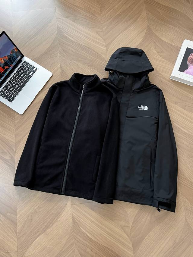 7710# 三合一 北面 The Norh Face 专柜品质经典款可拆卸冲锋衣外套 - 纯原单！品质好到爆！不挑年龄段，上身太好看！防水防风透气效果好，可拆卸