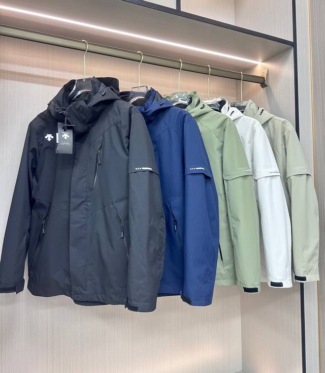 供 控 Descente 迪桑特顶级三合一帽子可拆卸户外防风防水登山服情侣两件套冲锋衣外套 摇粒绒抓绒内胆可拆卸！户外顶级好面料！功能性强大！纯原单！品质好到爆