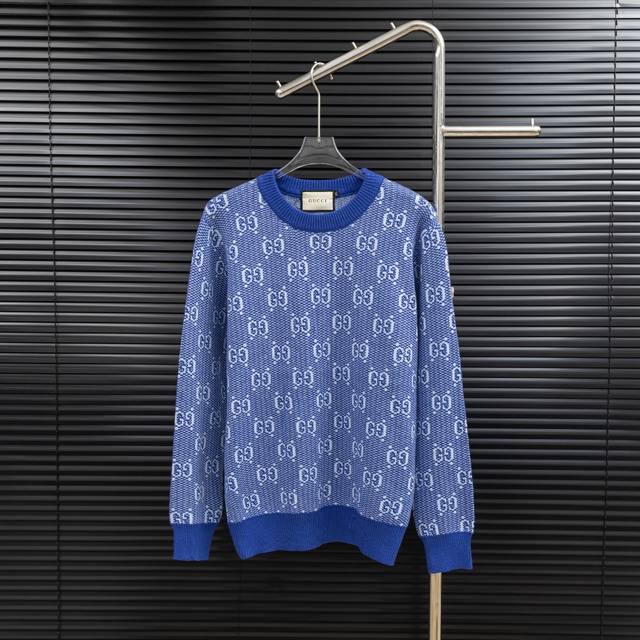 款式：古驰Gucci满印双扣针织长款毛衣 尺码：S-Xxl 面料：羊毛混纺 辅料：全套定制原版辅料 无性别区分 男女同款