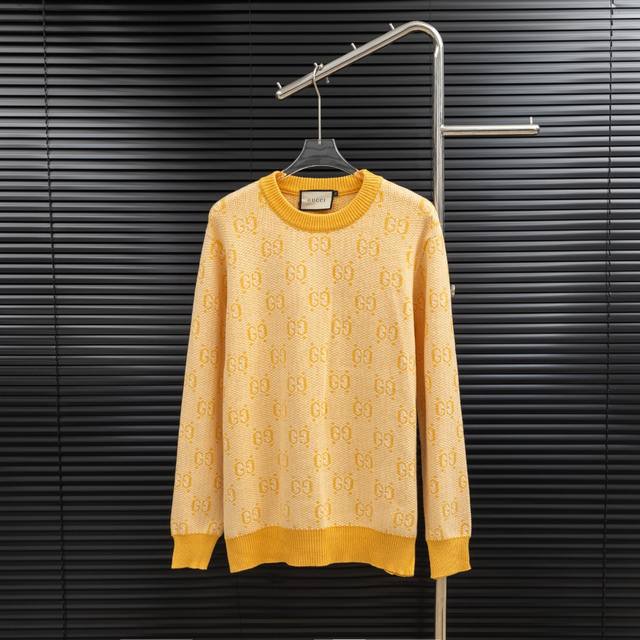 款式：古驰Gucci满印双扣针织长款毛衣 尺码：S-Xxl 面料：羊毛混纺 辅料：全套定制原版辅料 无性别区分 男女同款