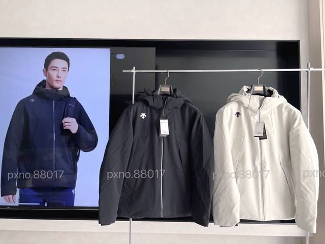 供 控 厚鹅绒硬壳 25冬季 Descente迪桑特Training系列运动休闲男士商务装羽绒服厚款蓬松鹅绒填充B1317 最强防寒防泼水保暖连帽可脱卸鹅绒服外