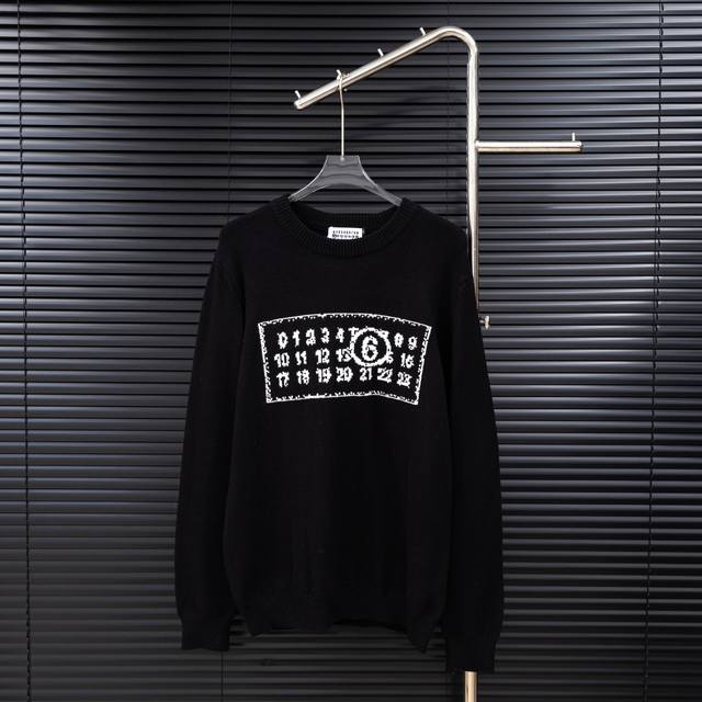 款式：马吉拉Mmj数字提花长款毛衣 尺码：S-Xxl 面料：羊毛混纺 辅料：全套定制原版辅料 无性别区分 男女同款