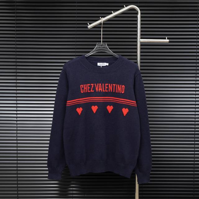 款式：Vt华伦天奴爱心针织长袖毛衣 尺码：S-Xxl 面料：羊毛混纺 辅料：全套定制原版辅料 无性别区分 男女同款