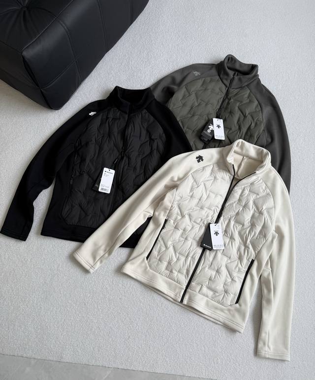 供 控 Ds 迪桑特25秋冬新款高尔夫系列！90%白鸭绒男士轻量保暖拼接羽绒服外套！掌柜力荐！线上线下同步！针织袖拼接羽绒服！内里填充90白鸭绒！新国标！经典格