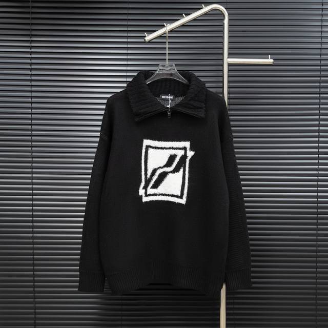 款式：We11Done经典针织半拉链长袖毛衣 尺码：S-Xxl 面料：羊毛混纺 辅料：全套定制原版辅料 无性别区分 男女同款