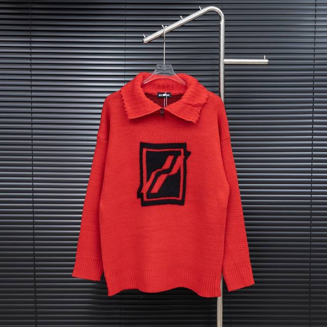 款式：We11Done经典针织半拉链长袖毛衣 尺码：S-Xxl 面料：羊毛混纺 辅料：全套定制原版辅料 无性别区分 男女同款