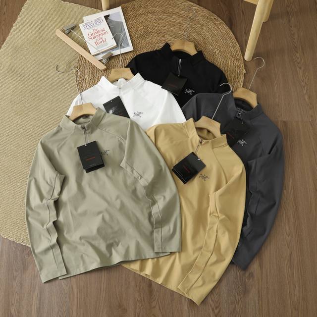 供 控 Arc'teryx 始祖鸟25Ss春季新款半拉链户外休闲速干长袖！ 男士户外小立领半拉链 运动、登山、健身、日常通勤装，合身不紧身，宽松不松垮，纤秾合度