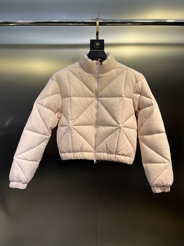 Moncler Highest Quality Moner 2025秋冬新款Anafi女士菱形绗缝短款羽绒服 颜色：黑色 粉色 码数：0123