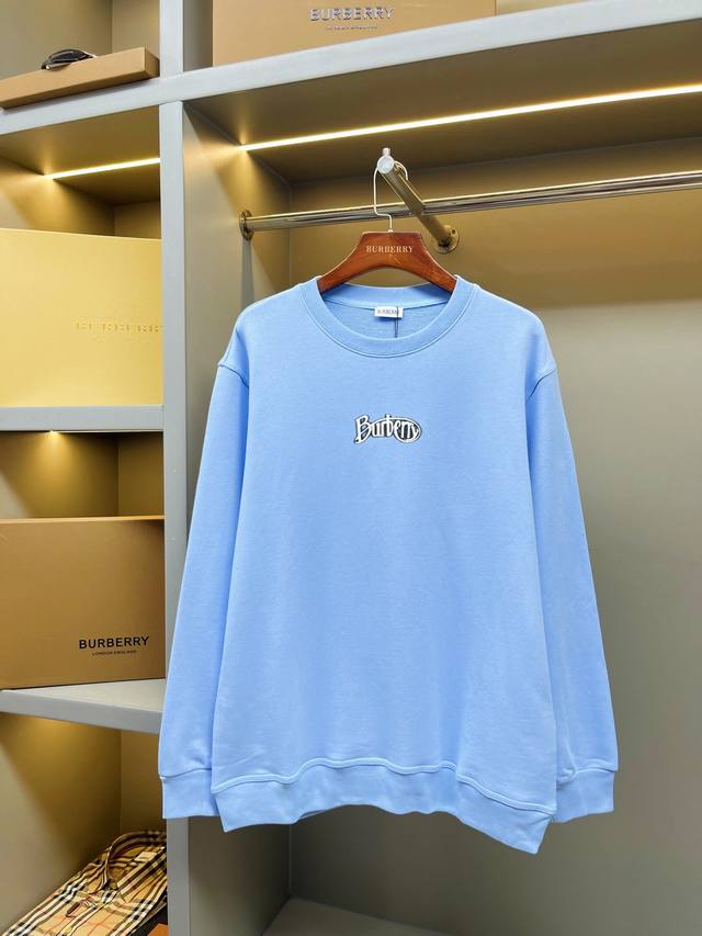 Bbr 巴宝莉 徽标印花棉质圆领卫衣 Bur王牌尖货，镇店之宝 迟来的渠道好货好款！Bur王牌渠道单，同步各大买手店 。徽标印花宽松运动衫衫，两色色可选情侣款运