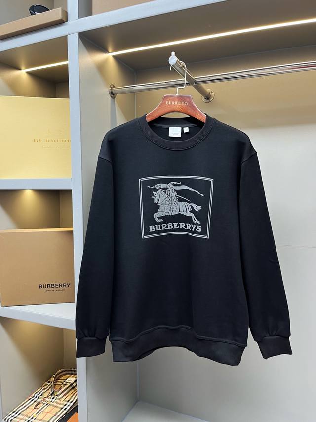 微标立体骑士战马印花棉质圆领卫衣 Bur王牌尖货，镇店之宝 现货秒发 年秋冬，高端百搭大气款，情侣款棉质圆领卫衣 Bur王牌渠道 秒杀市面上一切版本 只能说根本