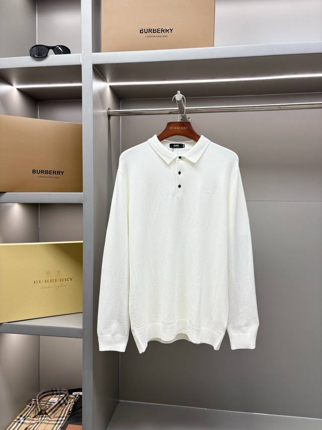 Boss 博斯 新款刺绣翻领毛衣 原版面料 官方同款 采用定制天然中厚进口羊毛纱料织造，手感非常舒服爽滑 版型挺阔有型 一线品牌代工厂P出品 进口机器织造而成