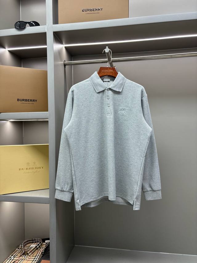 战马刺绣男女同款珠地棉质长袖Polo衫 Bur王牌渠道，面料是Yn面料，一直都用这家B家面料供货商，直接订的面料，但是这个面料商非常牛，几百件的面料人家根本不会