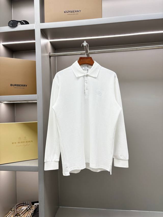 圆Tb刺绣男女同款珠地棉质长袖Polo衫 Bur王牌渠道，面料是Yn面料，一直都用这家B家面料供货商，直接订的面料，但是这个面料商非常牛，几百件的面料人家根本不