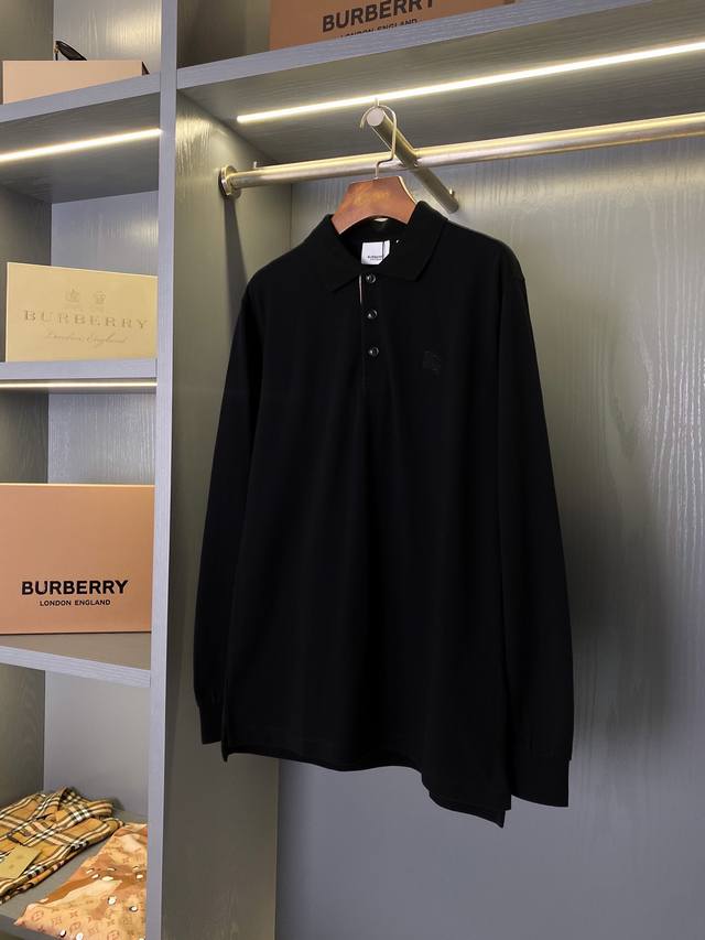 战马刺绣男女同款珠地棉质长袖Polo衫 Bur王牌渠道，面料是Yn面料，一直都用这家B家面料供货商，直接订的面料，但是这个面料商非常牛，几百件的面料人家根本不会