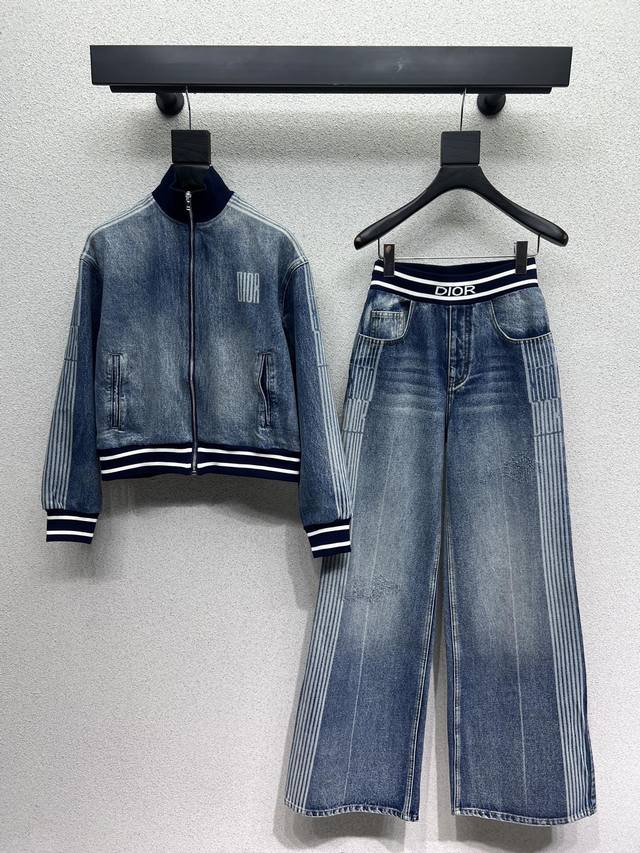 D家一系列款侧边条纹牛仔外套 都分开拿！时髦低调气质又奢华高级！版型百搭不挑人，原版定制面料 做工品质看细节。白富美必入！强烈推荐 高品质 尺码Sml外套