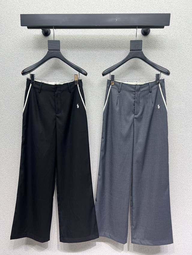 Polo*刺绣Logo西装长裤 时髦感在线实穿性很高百搭 干练利落时髦有致 日常穿搭推荐款 细节感在线 提升气质感必备单品 高品质 两色 尺码Sml