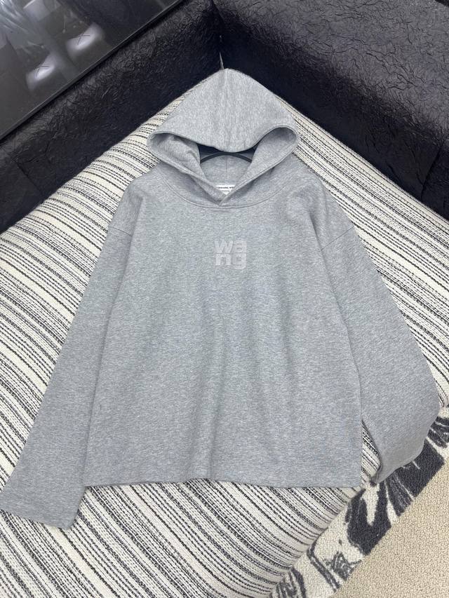 爆款现货 原版定制 Alex*｜25秋冬新品 高端定制棉质螺纹带帽休闲卫衣 重工设计 极简主义风法式优雅 慵懒宽松版型休闲又时髦！ 立体剪裁 可甜可盐减龄少女风