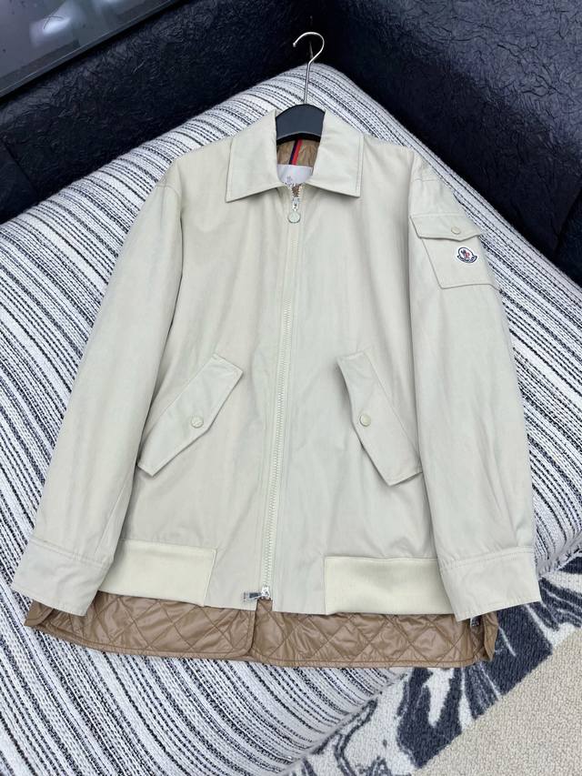 爆款现货 原版订制 Mon*｜25秋冬新品复合拼接羽绒薄内胆外套 撞色错层假两件设计 双头拉链 90鹅绒 大工厂P订制压线设计！ 云朵般柔软的舒适感Yyds！