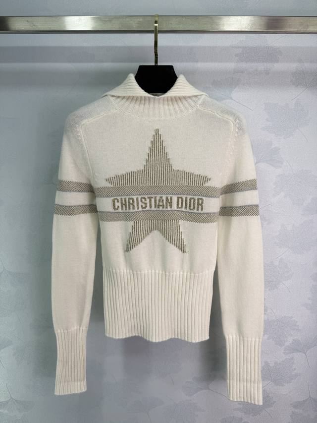 Dio* 25Fw早秋新款 阿尔卑斯系列星星字母提花针织衫丨独家Yb开发！高版出品！羊绒羊毛混纺面料自带温暖绒感，触感软糯亲肤，兼顾保暖性与垂坠度，正面立体星星