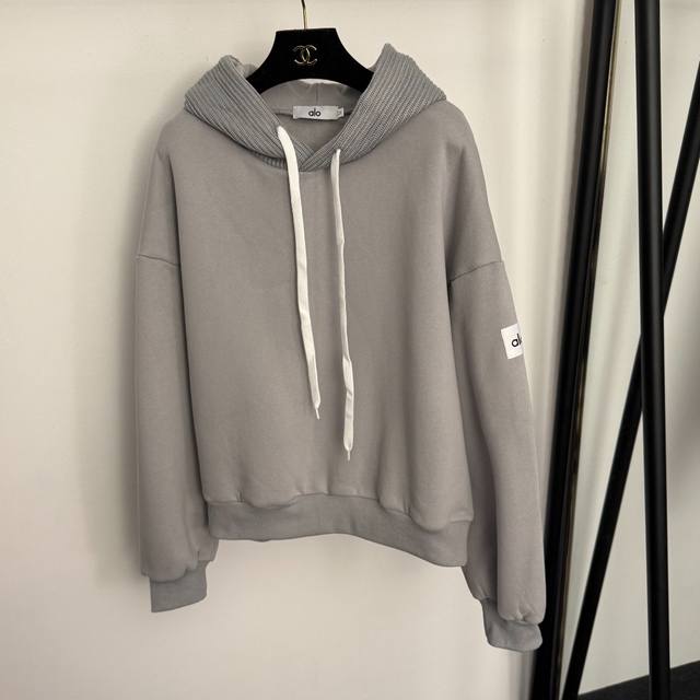 款号20254865 Alo*新款保暖三件套装，双面穿棉服马甲外套+长袖连帽加绒卫衣+松紧腰束脚长裤，灰色，S-Xl， M码；胸围122，衣长60；肩宽62，胸