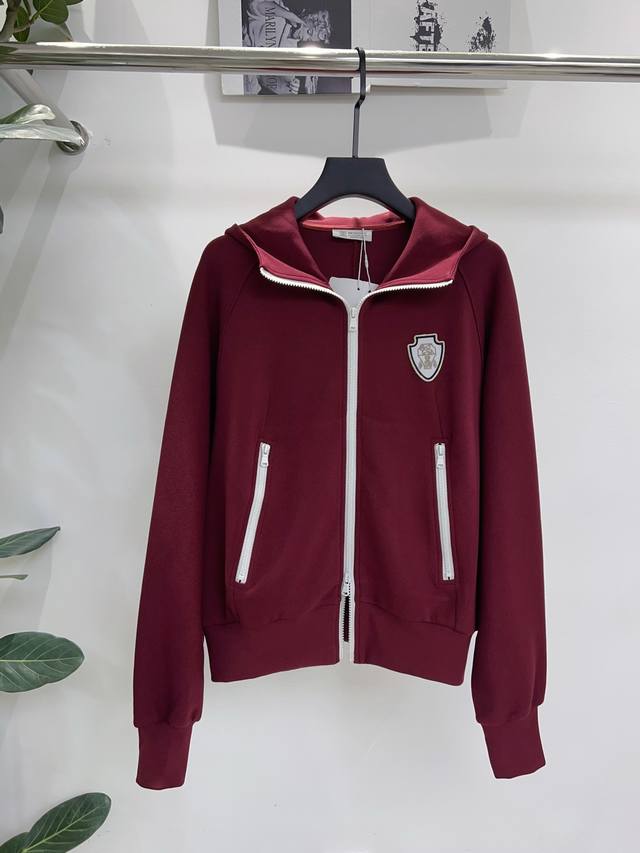独家首发原单品质 Brunell*25 新款双拉链连帽长袖卫衣外套！棉质面料柔软舒适，带拉链口袋，胸前带徽章刺绣设计，定制配色时髦又高级！休闲版型不挑人 强烈推
