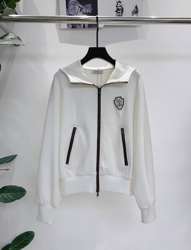 独家首发原单品质 Brunell*25 新款双拉链连帽长袖卫衣外套！棉质面料柔软舒适，带拉链口袋，胸前带徽章刺绣设计，定制配色时髦又高级！休闲版型不挑人 强烈推