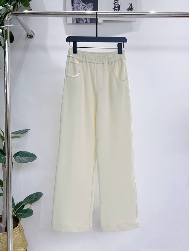 独家首发原单品质 Brunell*25 新款松紧腰休闲阔腿卫裤！高腰阔腿裤设计，修饰腿型显高显瘦， 穿着舒适又方便调节 百搭 通勤 实用又时髦，秋冬必入～Sml