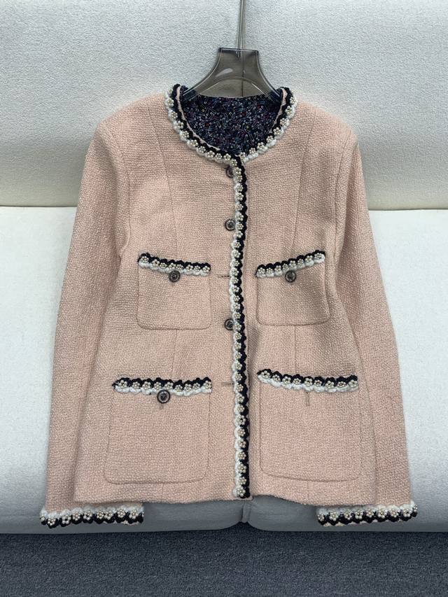 Chan｜小香25秋冬新款复古风针织上衣 100%真丝内里 Q