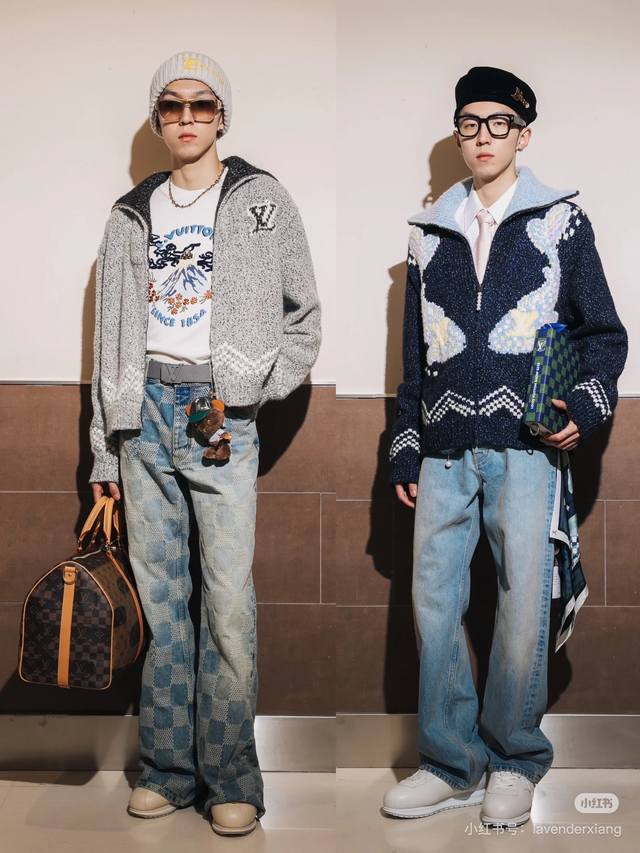 男女同款Louis*驴家Lv新款、帆船航海图案提花宽松时尚拉链开衫大翻领外套！浅灰色， M码：肩宽44，胸围110，袖长55，衣长61