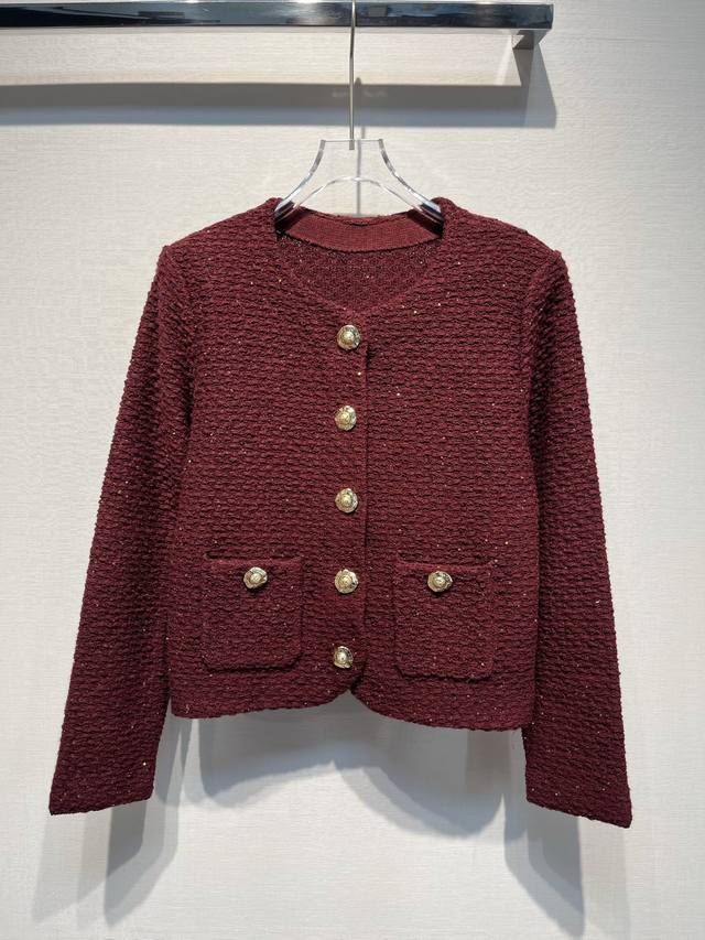 2025秋冬新款 B家金扣粗花呢外套 千金风 Size: Sml