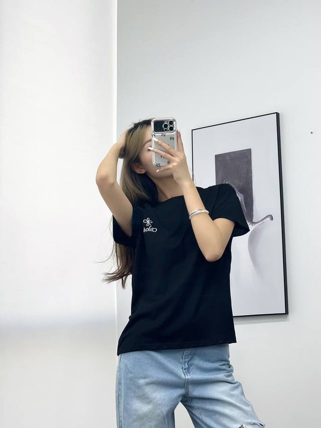 撞色Logo绣花T恤！棉 两色 Sml