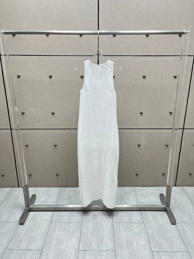 Tote 褶皱肌理亚麻连衣裙！亚麻 两色 Sml