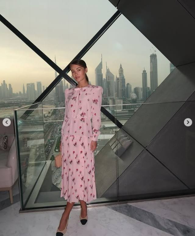 Alessandra*复古印花压折连衣裙！人丝 活性印花 Sml