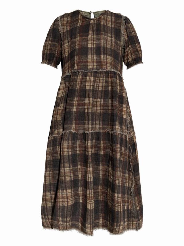 两面穿宽松印花连衣裙！棉 Sml