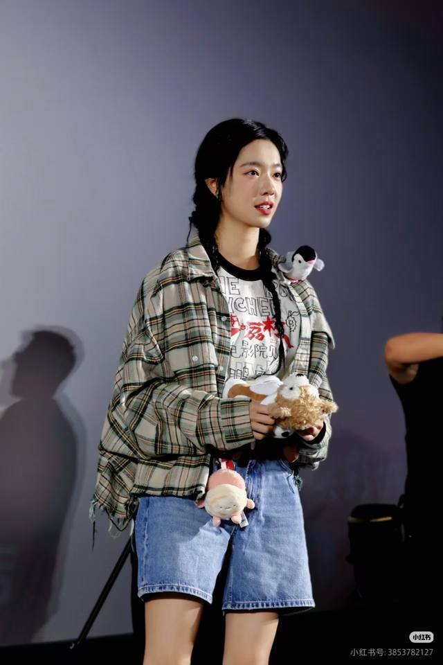 定制格子面料洗旧衬衫！棉 Sml