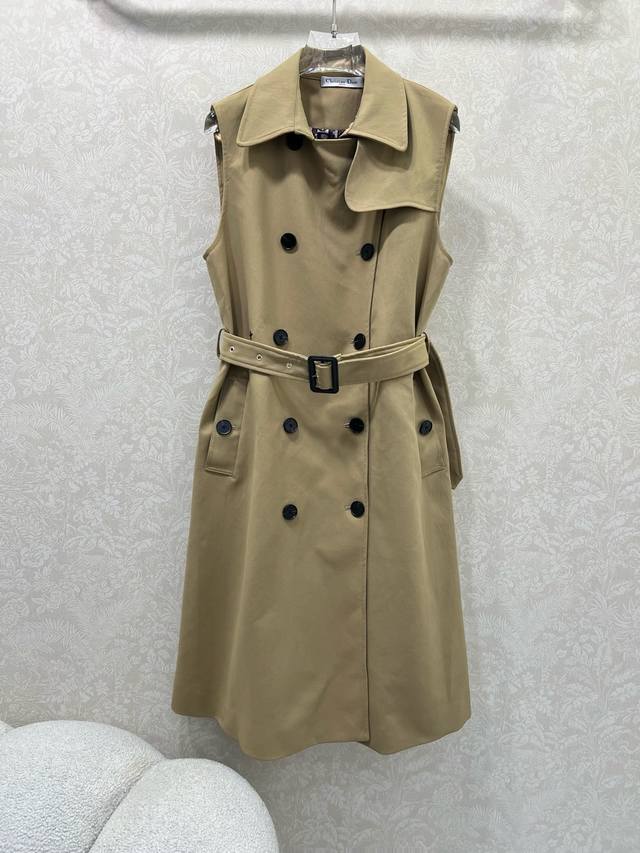 Dio* 25秋冬系带背心风衣裙外套 超经典一定是让人眼前一亮的一款！版型无敌！完全不压身高 高级的云淡风轻 不需要凹造型 上身每一个细节都透露着“高级”两个字