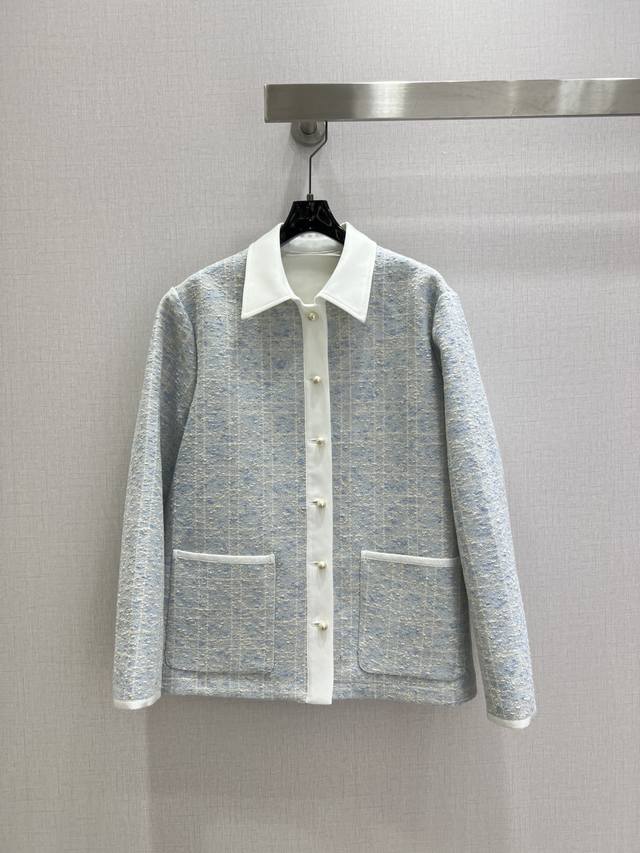 强烈推荐 Dio*2025秋冬新款 翻领双口袋粗纺外套 进口材质 轮廓微挺阔 重磅高货 穿着舒适 更具有型 一款完全不挑人穿着的衣型 复古名媛风 2个色 S-M