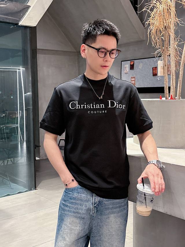 迪奥 早秋打底短袖 面料精选新疆长绒棉加拉毛 面料光滑 内里薄绒保暖 手感柔软细腻 S-2Xl