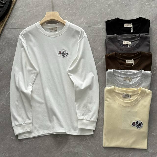 工厂P福利 发 蒙口Moncler长打底衫 运动衣男女同款字母刺绣经典 春秋季宽松纯色上衣情侣外套 采用精制纯棉面料，郊遊、野營、垂釣、登山、旅行、徒步、自駕游