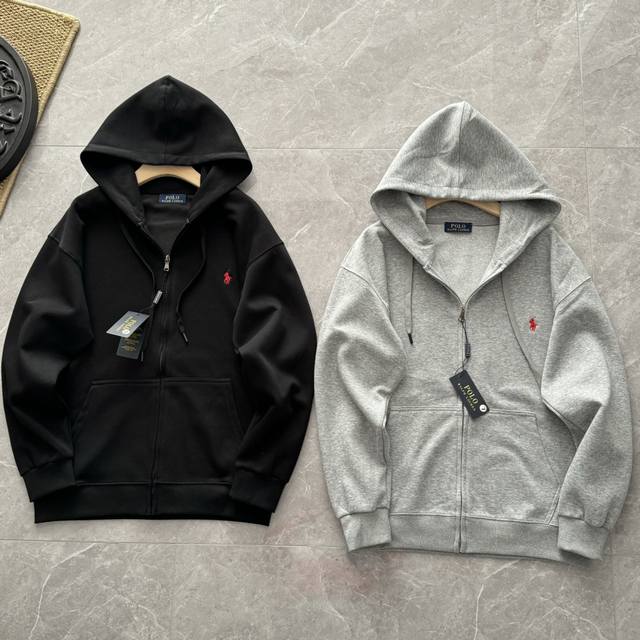 发 ！原单好货！拉夫劳伦新款刺绣纯棉拉链开衫连帽卫衣外套 ，官方在售 线上1700+ 经典款，全方位升级！定制精梳全棉，亲肤透气！320克面料，厚度适中！万针小