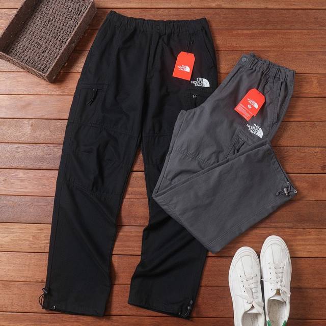 高品质 #The North Face 北面 25新款四季户外Vibe直筒抽绳两穿工装裤子长裤伞兵裤 –进口纯棉骑兵面料 上身质感满满，透气不闷热，户外机能风，