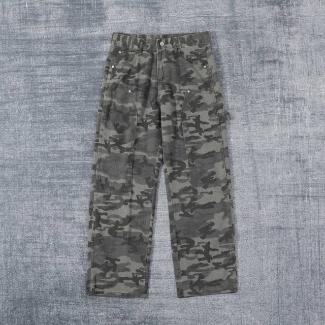 高品质 #Carhartt* 卡哈特 25新款日系主线户外工装系列水洗迷彩工装长裤子 男女同款 情侣款 定制纯棉迷彩工装面料 基于纯棉材质特性 透气性亲肤感超强