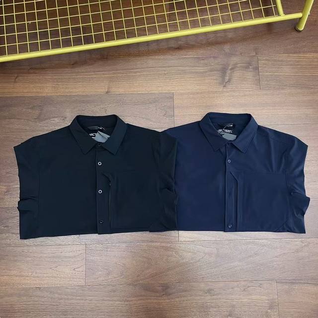 严选好货！始祖鸟Arcteryx新款男士休闲翻领衬衫夹克外套！经典时尚款，客供锦氨弹力梭织面料，爽滑细腻，舒适耐穿！3D立体裁剪版型，胸前隐藏拉链口袋设计，袖臂